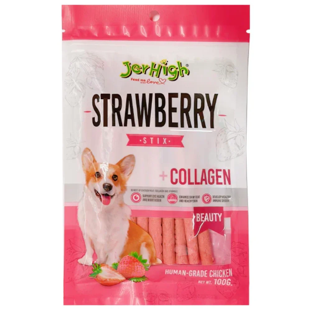 JerHigh Chicken Blueberry And  Chicken Strawberry Dog Treats Combo - Image 5