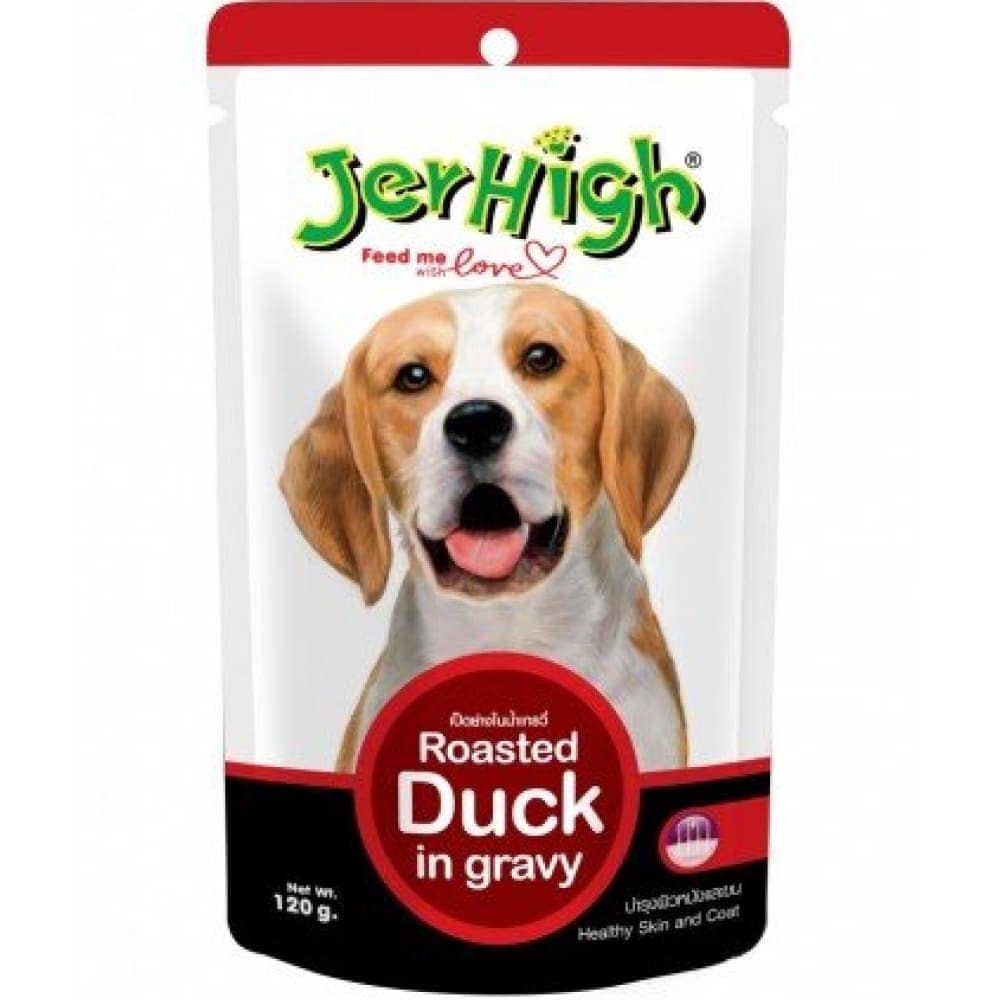 JerHigh Roasted Duck in Gravy and Chicken And Liver in Gravy Dog Wet Food Combo - Image 3