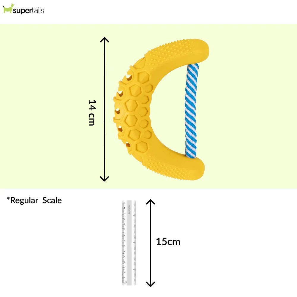 JW Banana Chew ee Dental Toy for Dogs (Yellow) - Image 2
