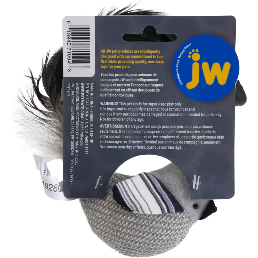 JW Cataction Brid with Catnip Toy for Cats (Black/White) - Image 3