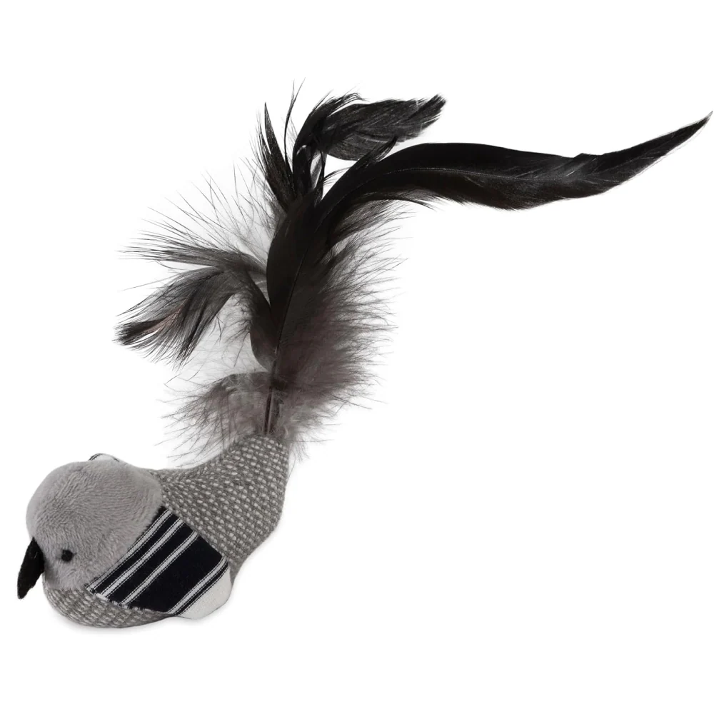 JW Cataction Brid with Catnip Toy for Cats (Black/White) - Image 5