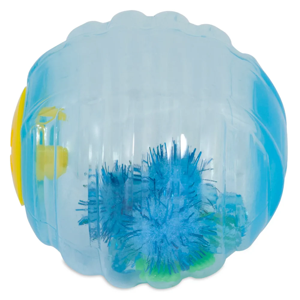 JW Cataction Fish Ball Toy for Cats (Light Blue) - Image 3