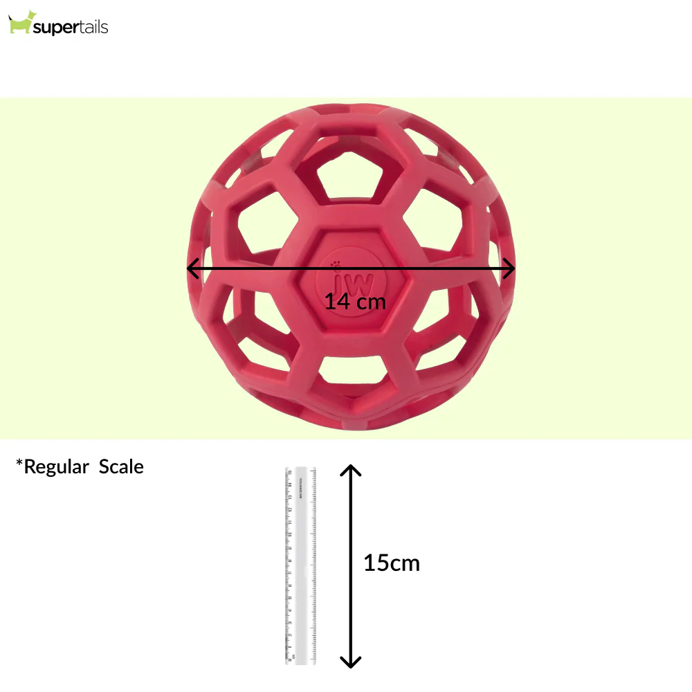 JW Hol Ee Giggler Roller Toy for Dogs (Red) - Image 2