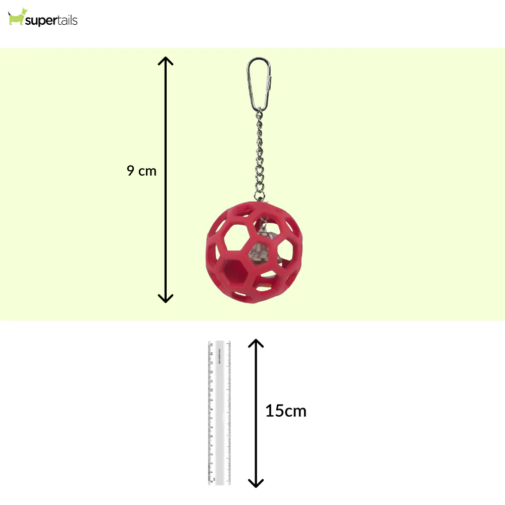 JW Hol ee Roller Toy for Birds (Red) - Image 2