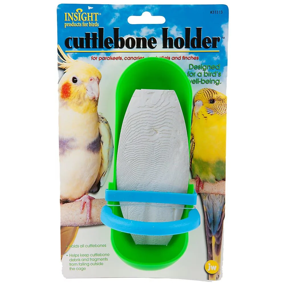 JW Insight Cuttlebone Holder Toy for Birds (Green) - Image 2