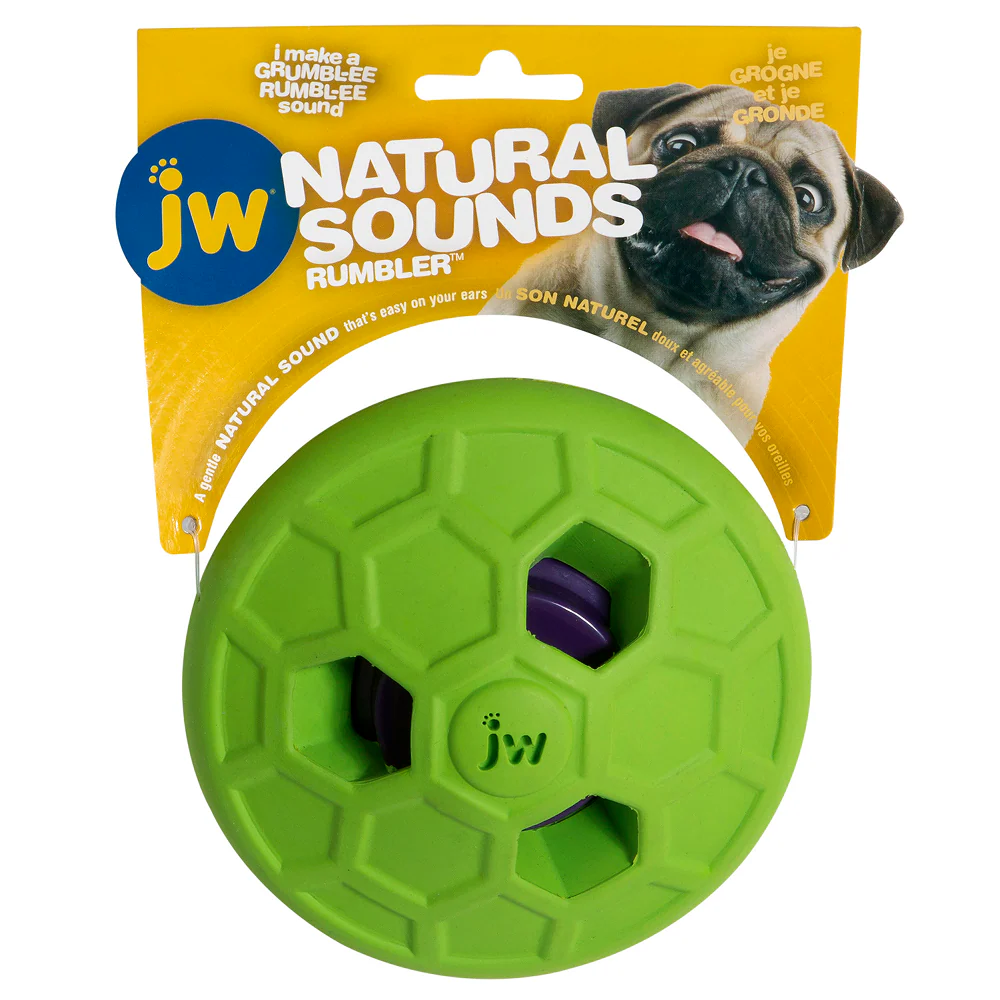 JW Natural Sound Rumbler Toy for Dogs (Green) - Image 2