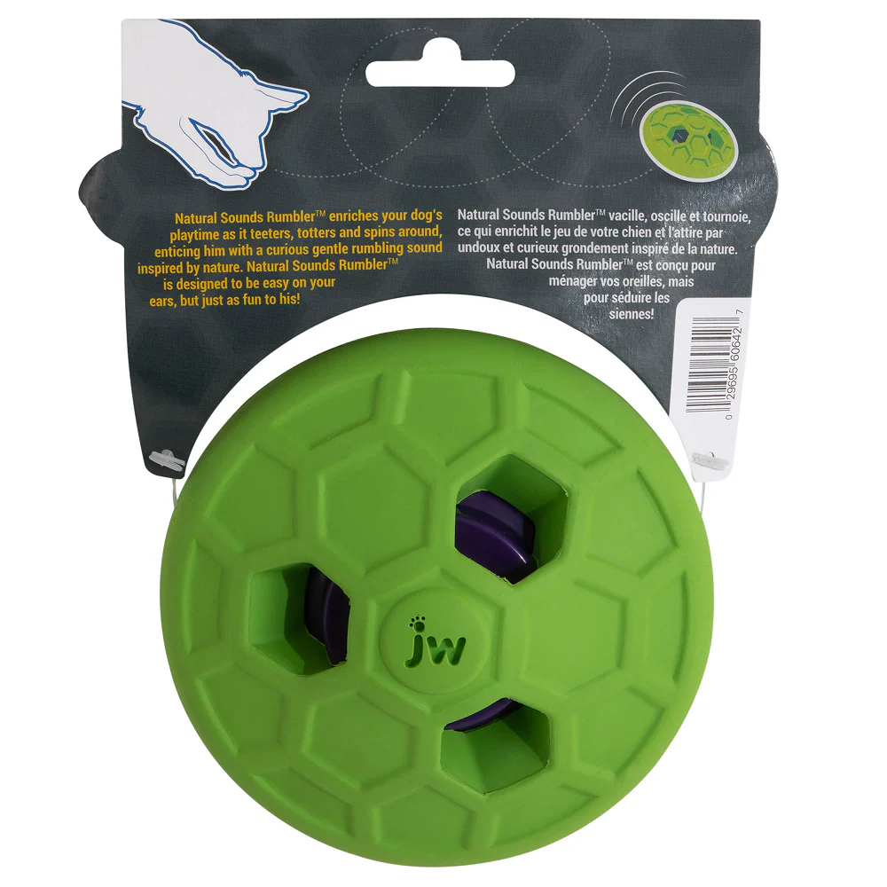 JW Natural Sound Rumbler Toy for Dogs (Green) - Image 7