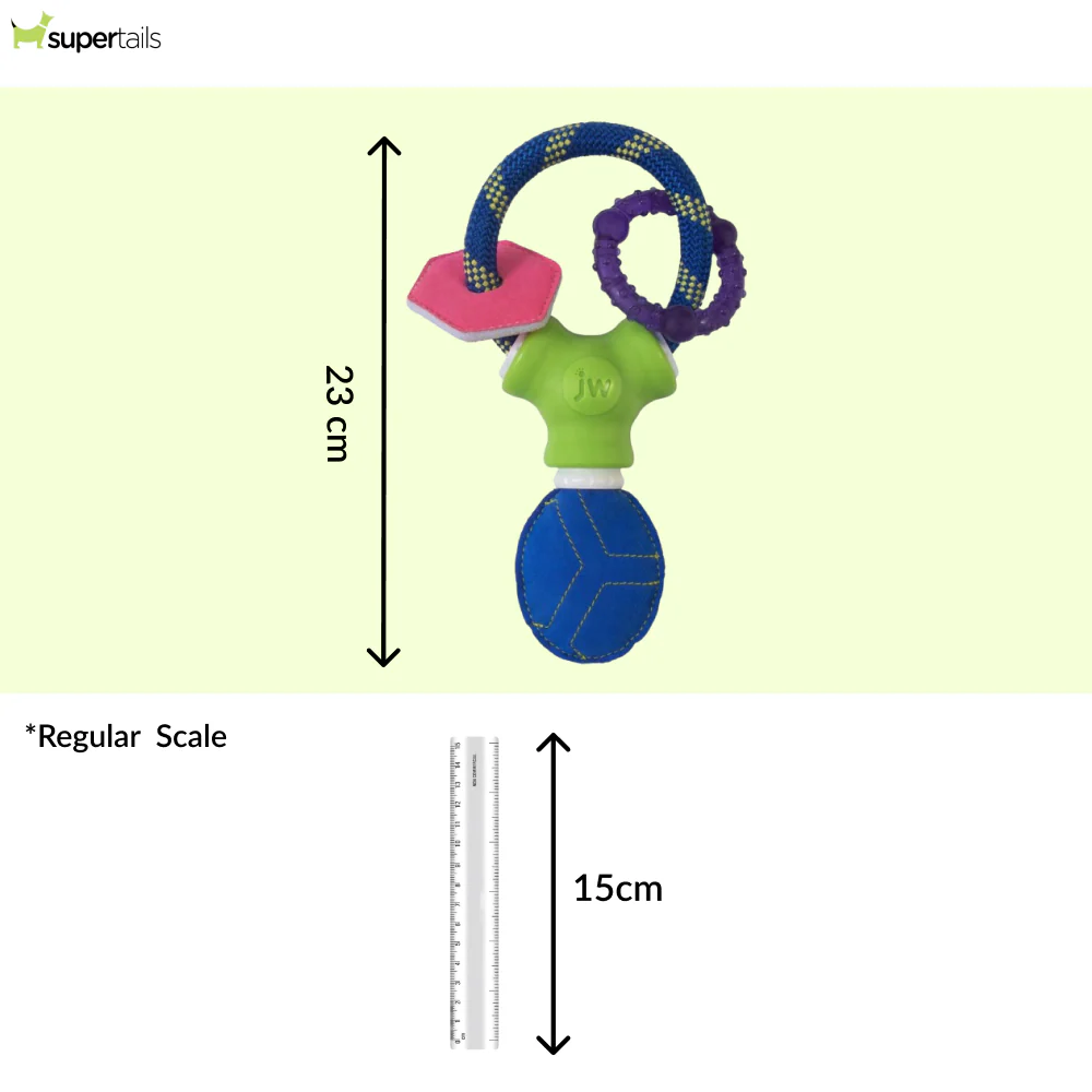 JW Puppy Connects Soft ee Toy for Dogs (Multi Colour) - Image 2