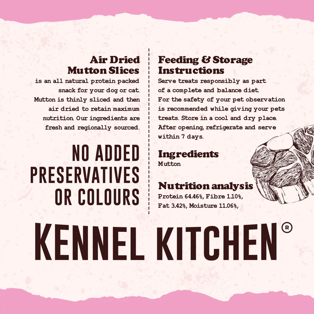 Kennel Kitchen Air Dried Mutton Jerky Dog and Cat Treats - Image 5