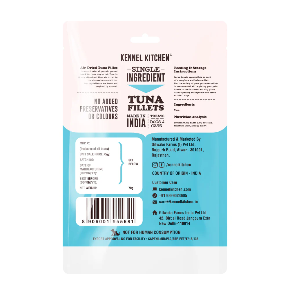 Kennel Kitchen Air Dried Tuna Fish Jerky Dog and Cats Treats - Image 2