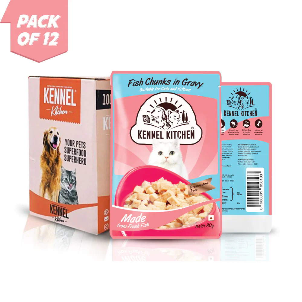 Kennel Kitchen Fish Chunks in Gravy Kitten and Adult Cat Wet Food (All Life Stage) - Image 10