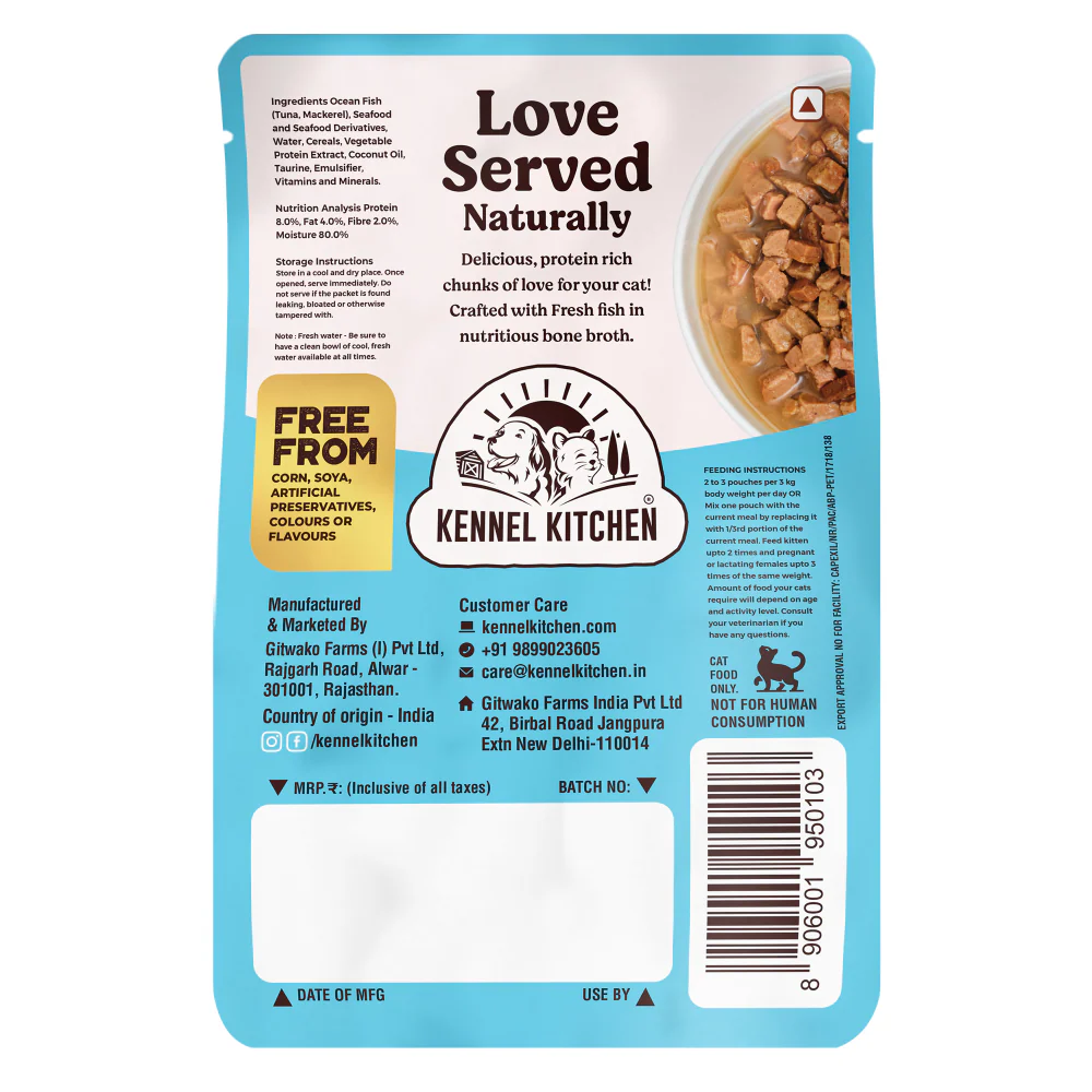 Kennel Kitchen Fish Chunks in Gravy Kitten and Adult Cat Wet Food (All Life Stage) - Image 11