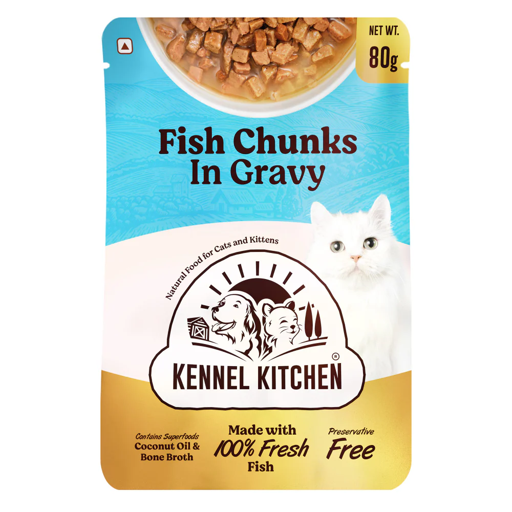Kennel Kitchen Fish Chunks in Gravy Kitten and Creameroo Chicken with Mackerel Creamy Cat Treats Combo - Image 6