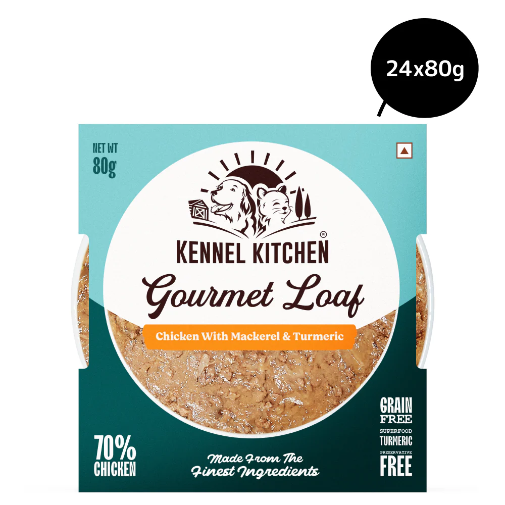 Kennel Kitchen Gourmet Loaf Chicken with Mackerel & Turmeric Puppy & Adult Dog Wet Food (All Life Stage) - Image 3