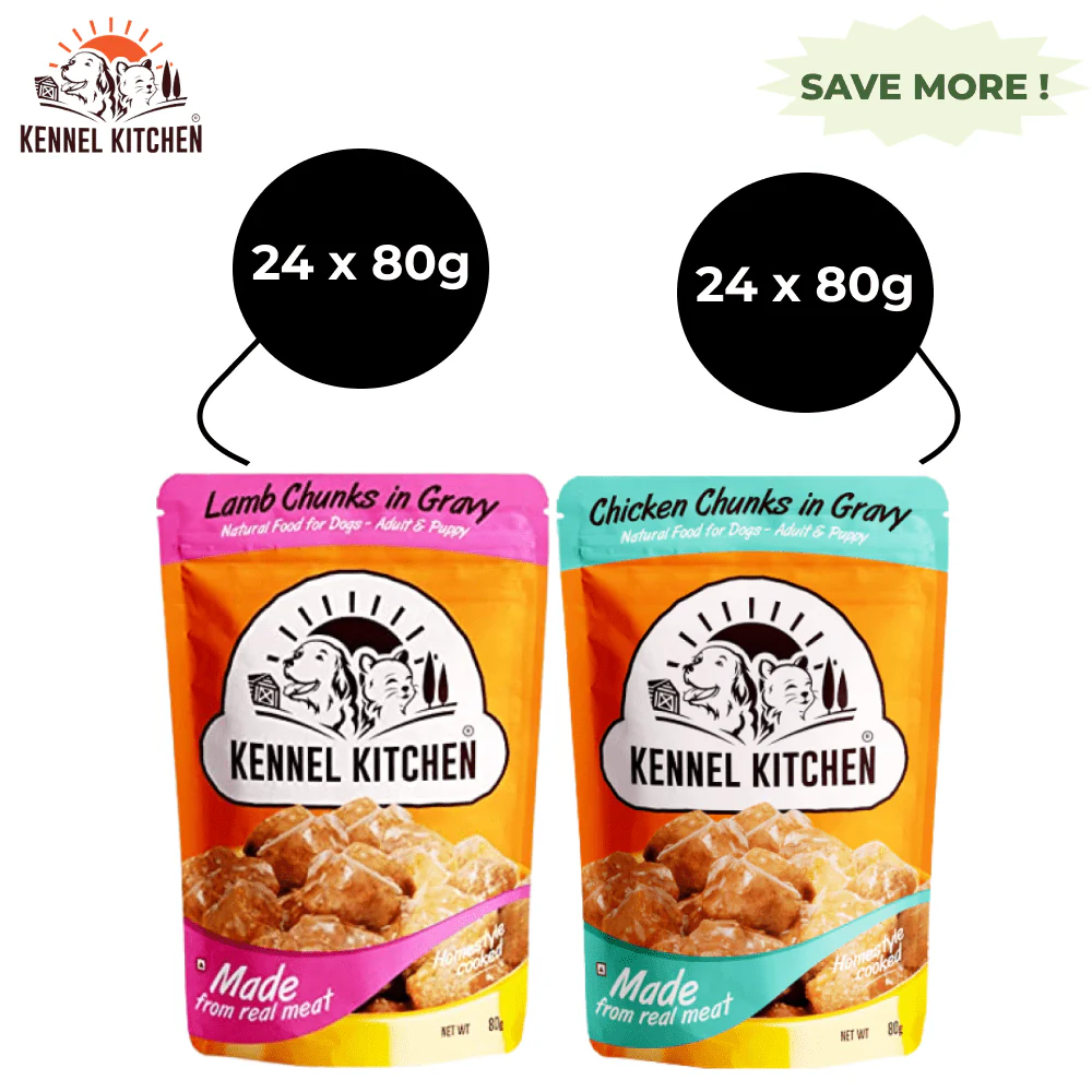 Kennel Kitchen Lamb Chunks in Gravy and Chicken Chunks in Gravy Adult and Puppy Dog Wet Food (All Life Stage) Combo - Image 9