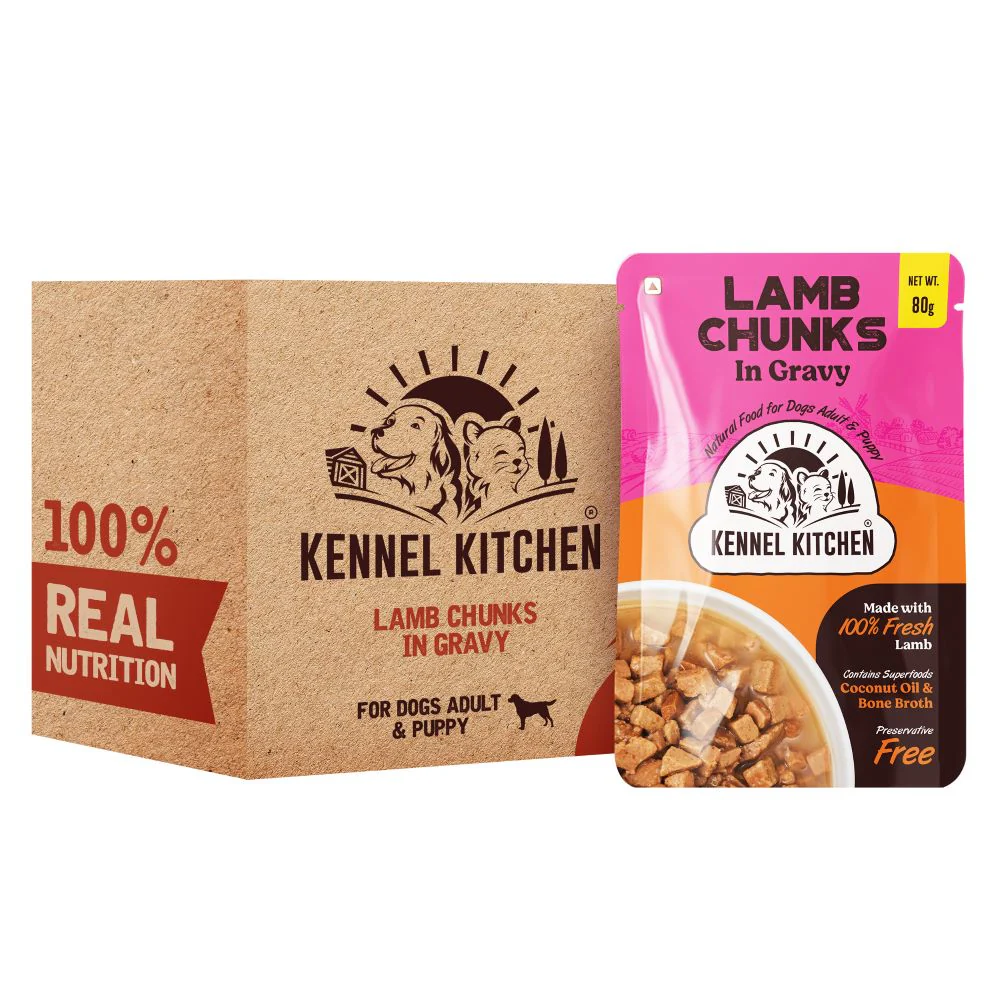Kennel Kitchen Lamb Chunks in Gravy Puppy & Adult Dog Wet Food (All Life Stage) - Image 4