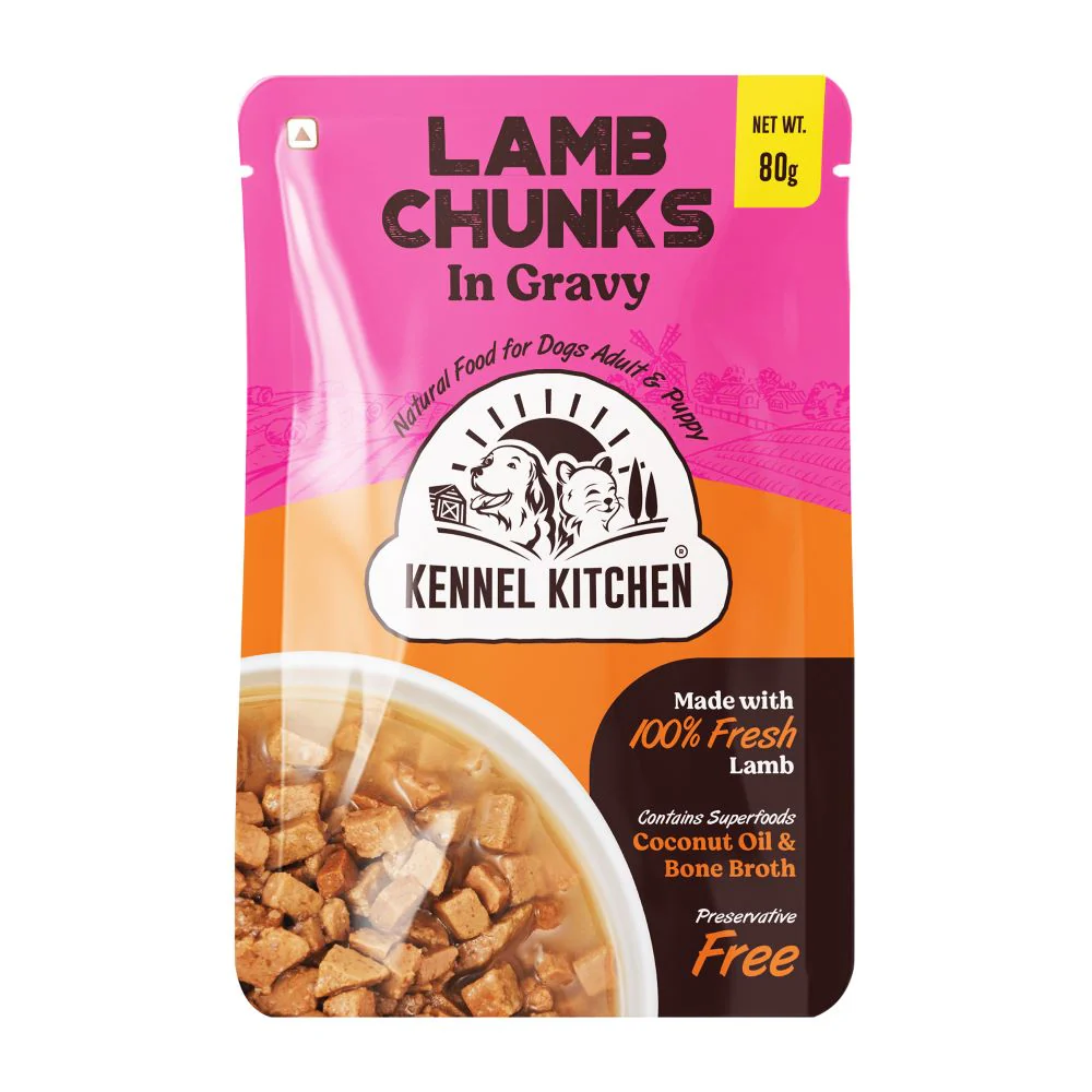 Kennel Kitchen Lamb Chunks in Gravy Puppy & Adult Dog Wet Food (All Life Stage) - Image 2
