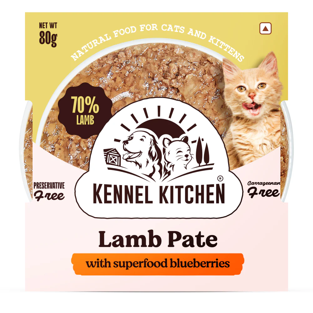 Kennel Kitchen Lamb Pate with Superfood Blueberries Wet Food and Creameroo Crab with Mackerel Creamy Cat Treat for Cat Combo - Image 2