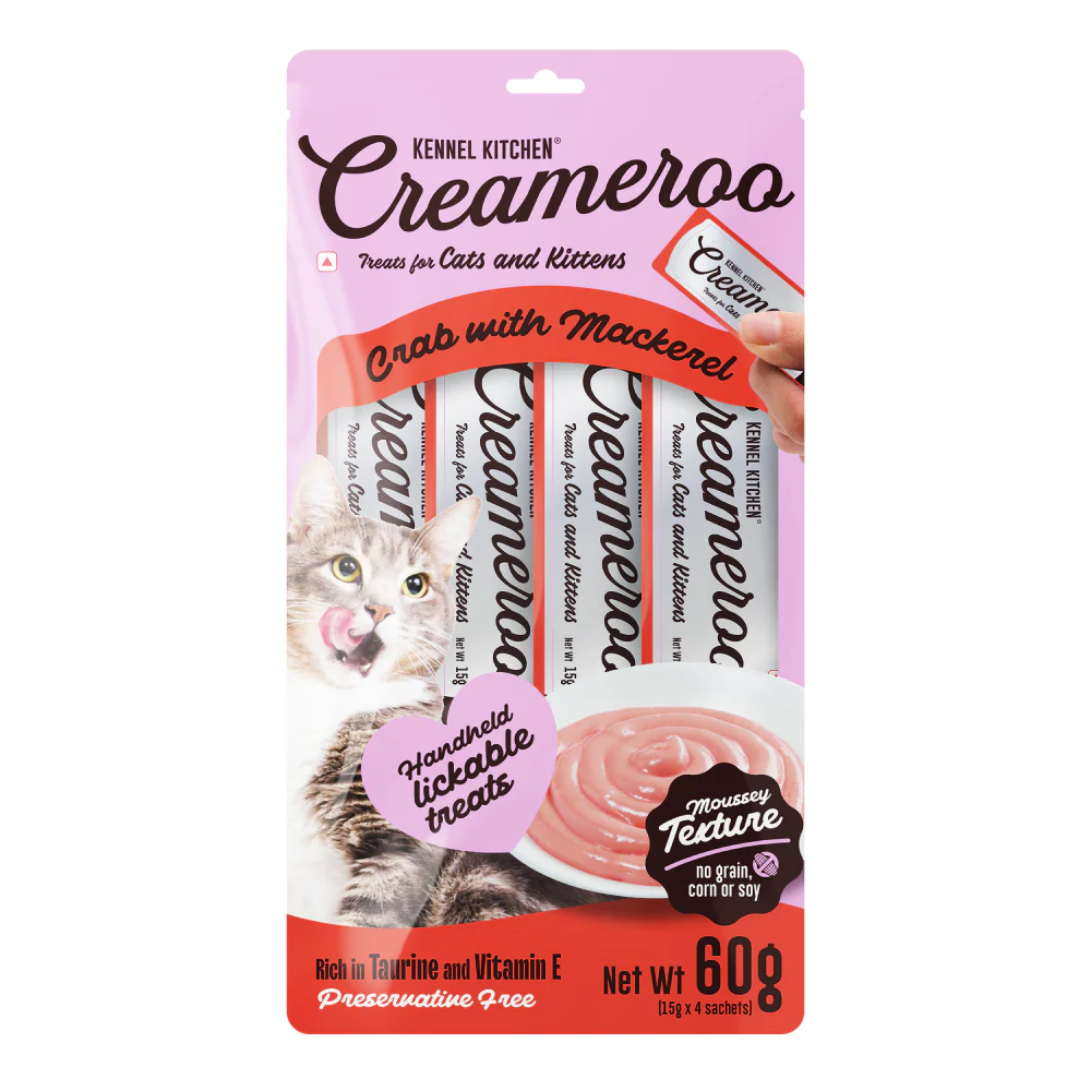 Kennel Kitchen Lamb Pate with Superfood Blueberries Wet Food and Creameroo Crab with Mackerel Creamy Cat Treat for Cat Combo - Image 3
