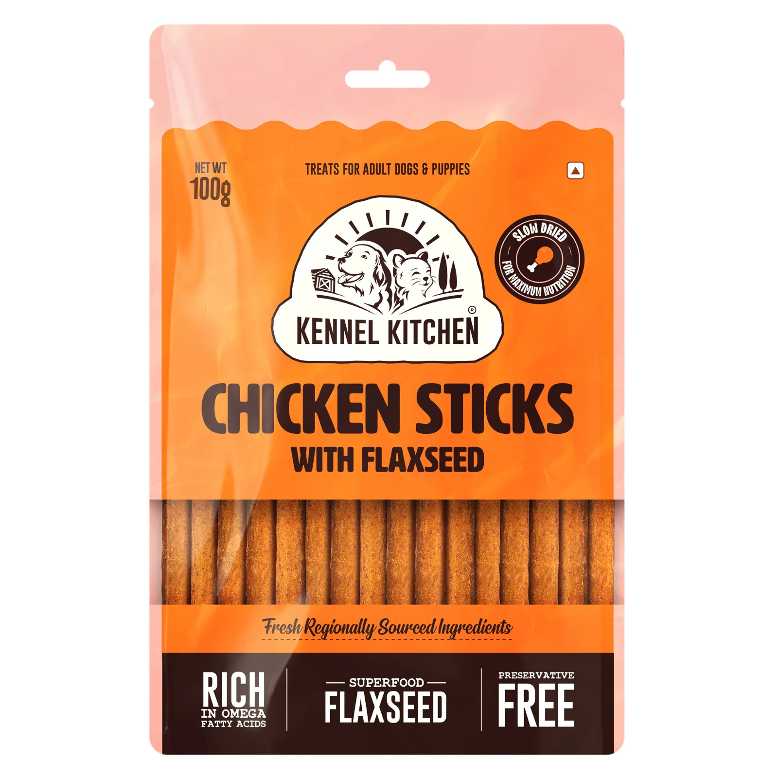 Kennel Kitchen Chicken Stick with Flaxseed Dog Treats - Image 2