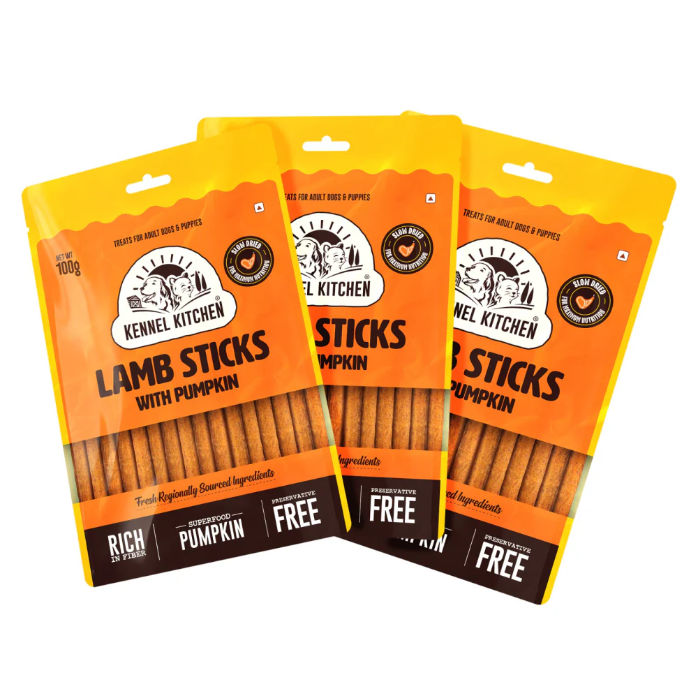 Kennel Kitchen Lamb Sticks with Pumpkin Stick Dog Treats - Image 2