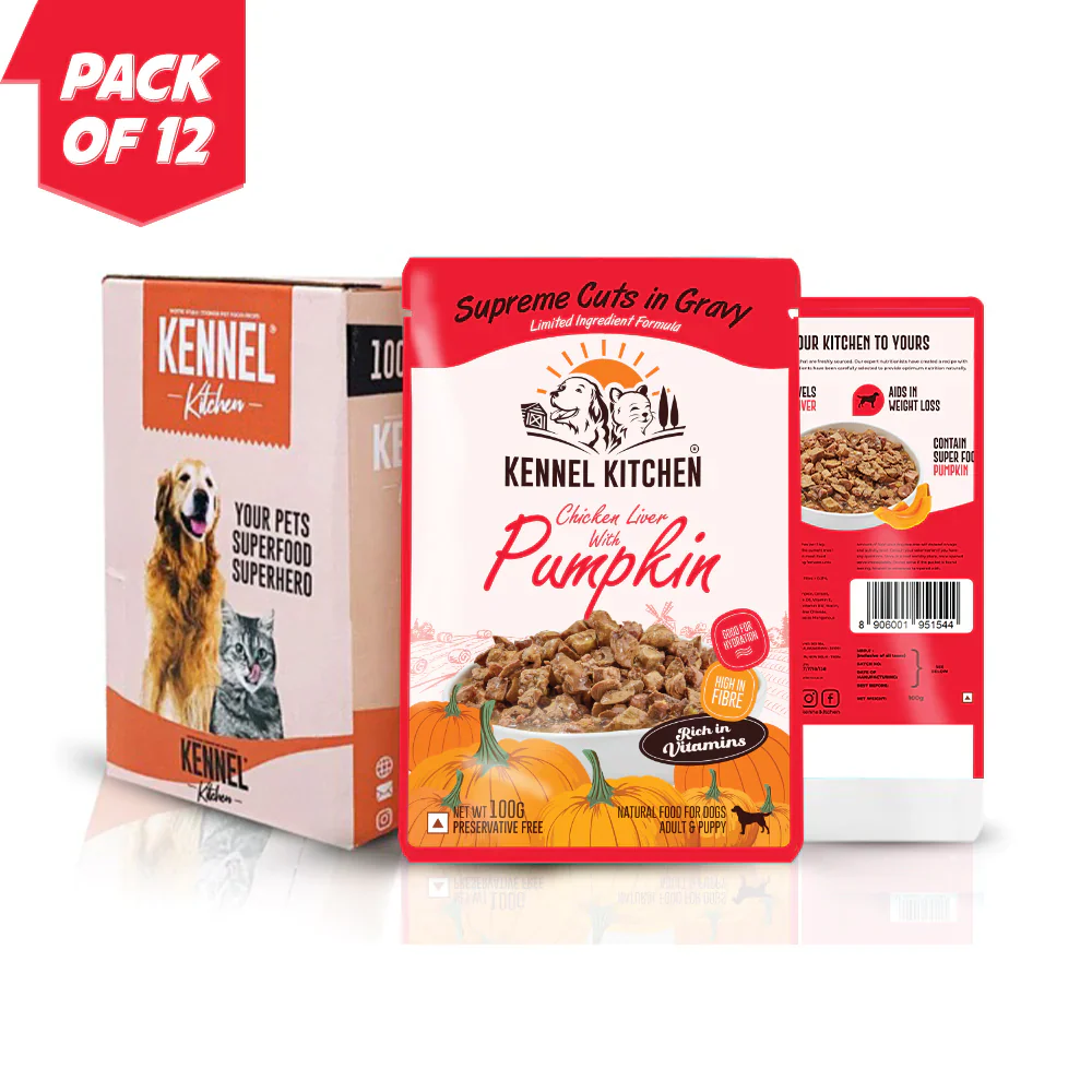 Kennel Kitchen Supreme Cuts in Gravy Chicken Liver Recipe with Pumpkin Puppy & Adult Dog Wet Food (All Life Stage) - Image 10