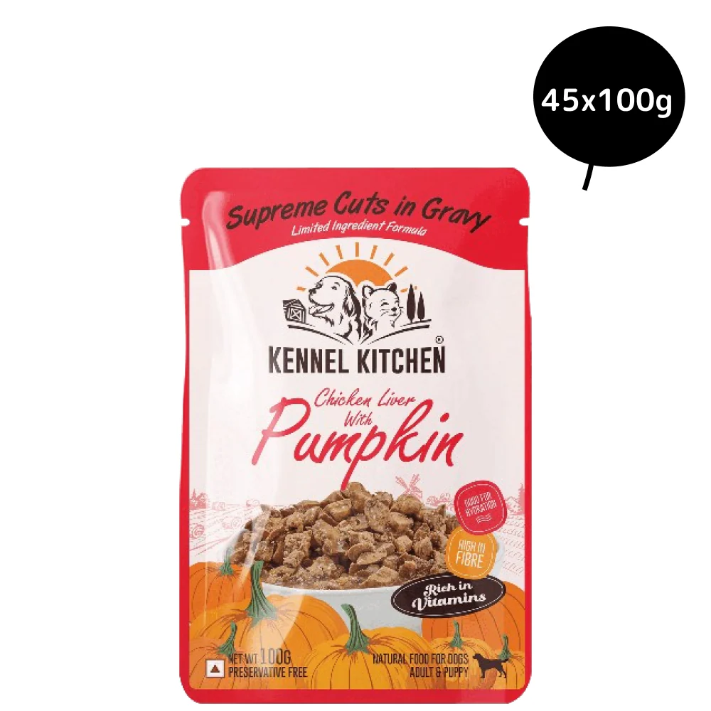 Kennel Kitchen Supreme Cuts in Gravy Chicken Liver Recipe with Pumpkin Puppy & Adult Dog Wet Food (All Life Stage) - Image 14