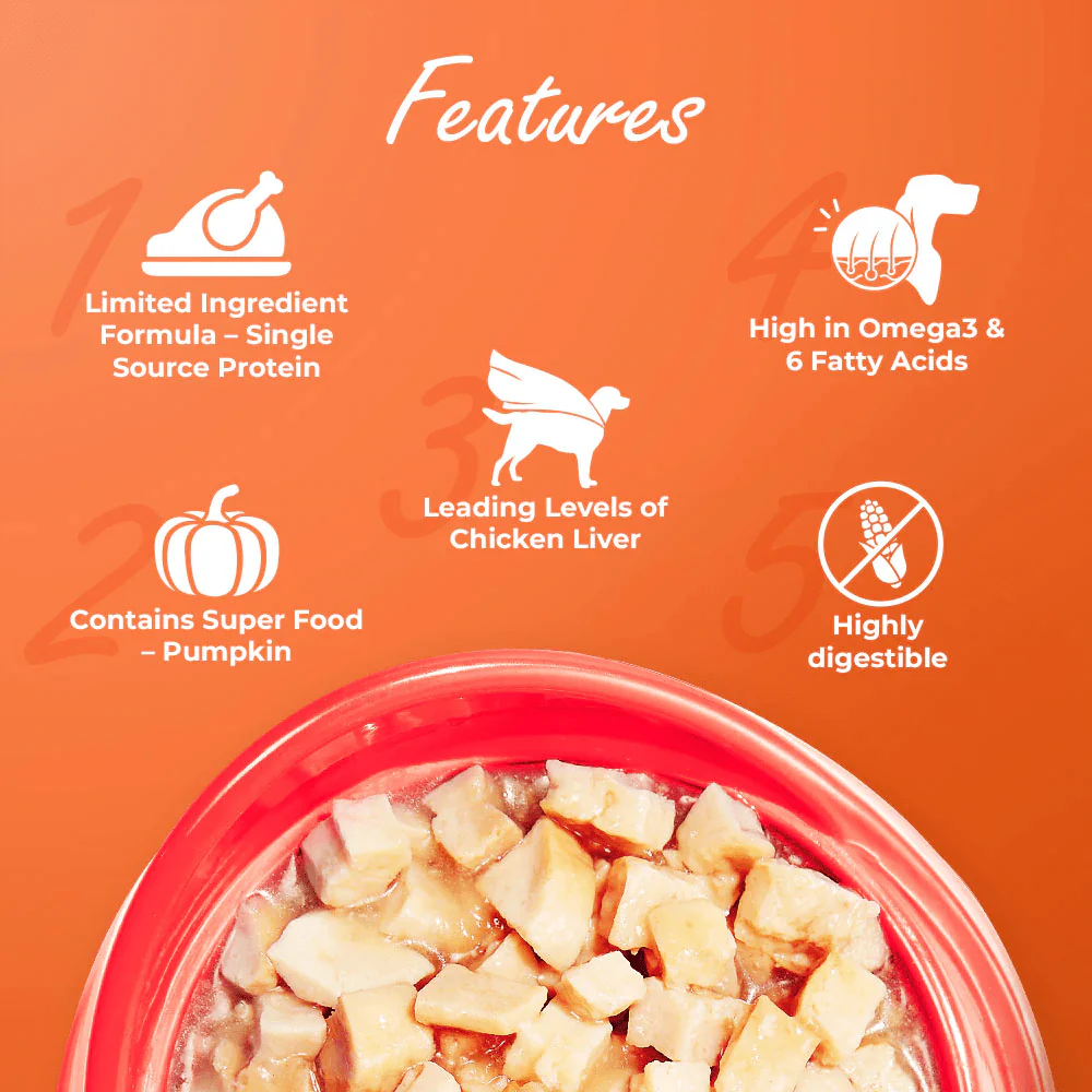 Kennel Kitchen Supreme Cuts in Gravy Chicken Liver Recipe with Pumpkin Puppy & Adult Dog Wet Food (All Life Stage) - Image 5