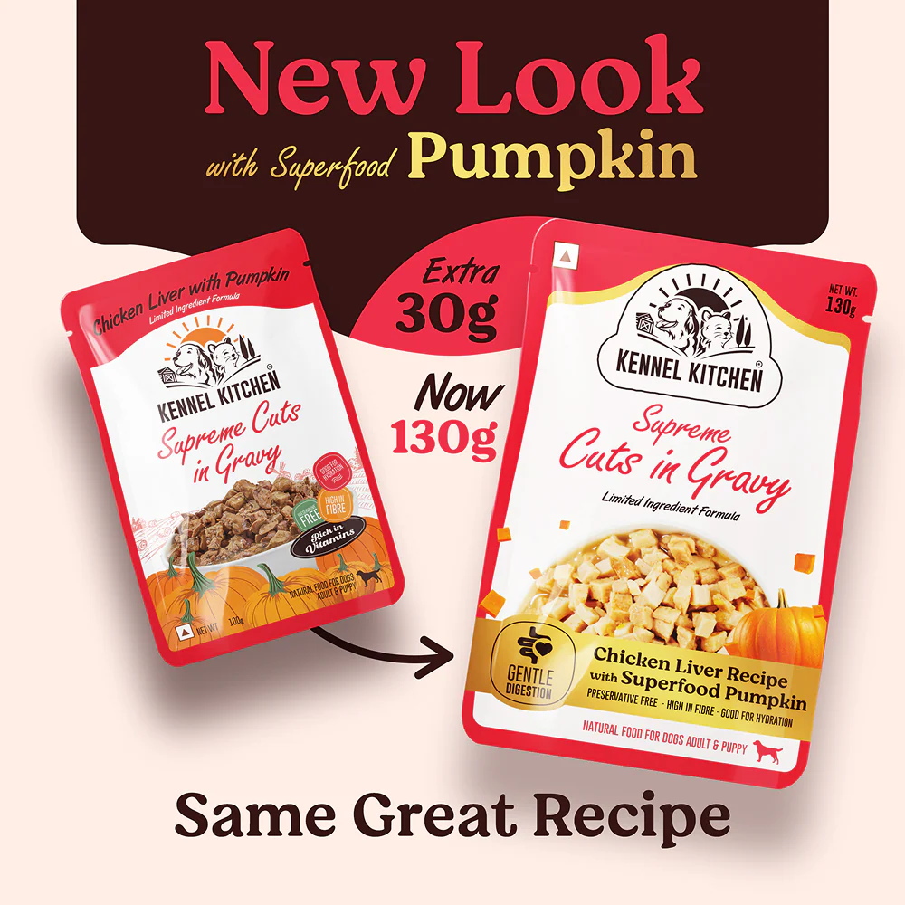 Kennel Kitchen Supreme Cuts in Gravy Chicken Liver Recipe with Pumpkin Puppy & Adult Dog Wet Food (All Life Stage) - Image 2
