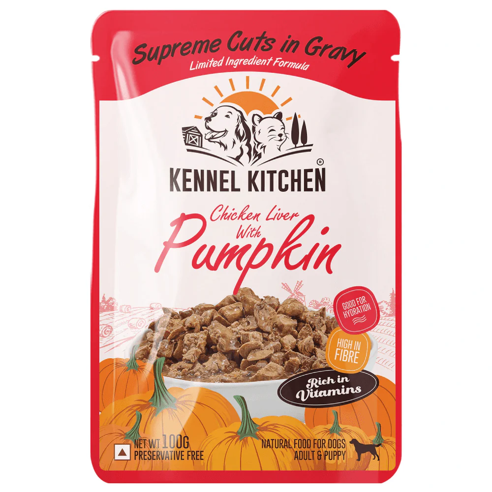 Kennel Kitchen Supreme Cuts in Gravy Chicken Liver Recipe with Pumpkin Puppy & Adult Dog Wet Food (All Life Stage) - Image 3