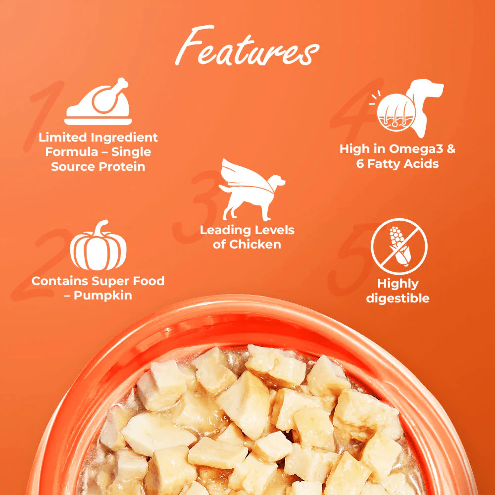 Kennel Kitchen Supreme Cuts in Gravy Chicken Recipe with Pumpkin Puppy & Adult Dog Wet Food (All Life Stage) - Image 7