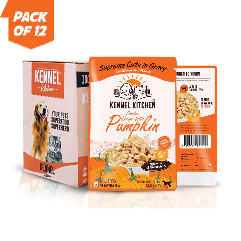 Kennel Kitchen Supreme Cuts in Gravy Chicken Recipe with Pumpkin Puppy & Adult Dog Wet Food (All Life Stage) - Image 7