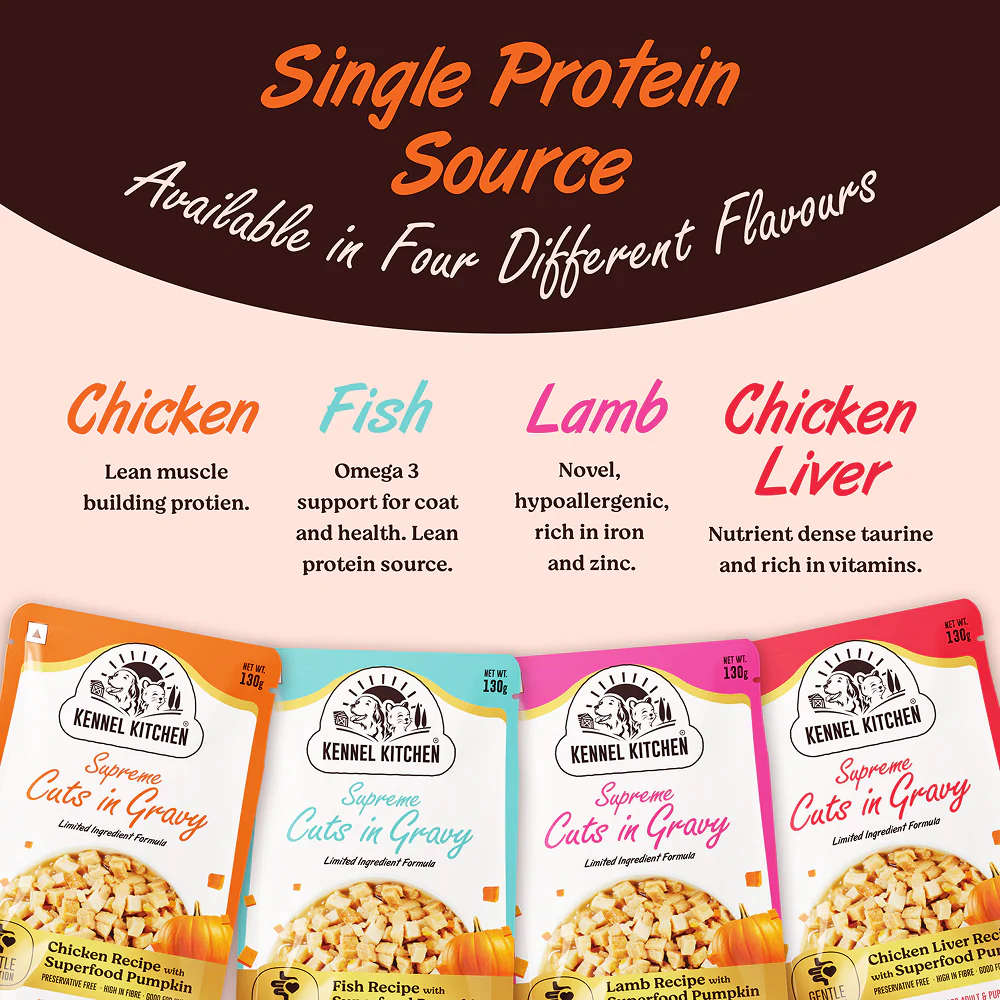 Kennel Kitchen Supreme Cuts in Gravy Fish Recipe with Pumpkin Puppy & Adult Dog Wet Food (All Life Stage) - Image 5