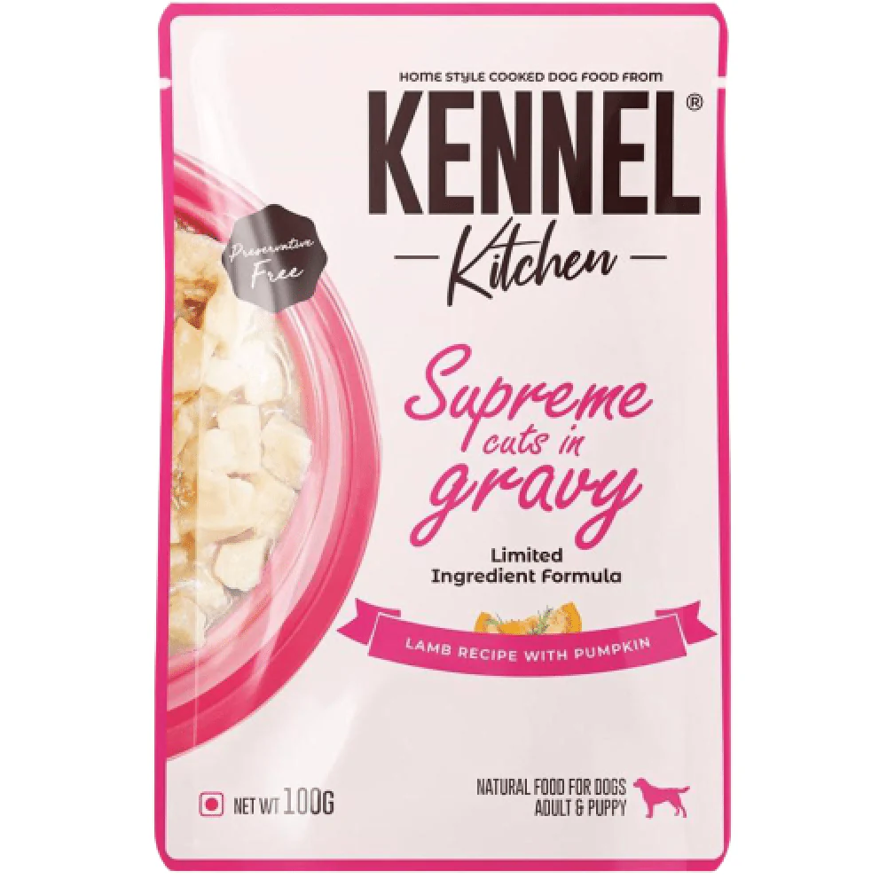 Kennel Kitchen Supreme Cuts in Gravy Lamb with Pumpkin Puppy & Adult Dog Wet Food (All Life Stage) - Image 5