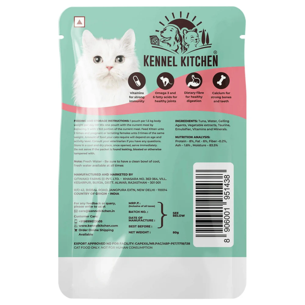 Kennel Kitchen Tuna in Jelly and Chicken in Jelly Kitten & Adult Cat Wet Food (All Life Stage) Combo - Image 13