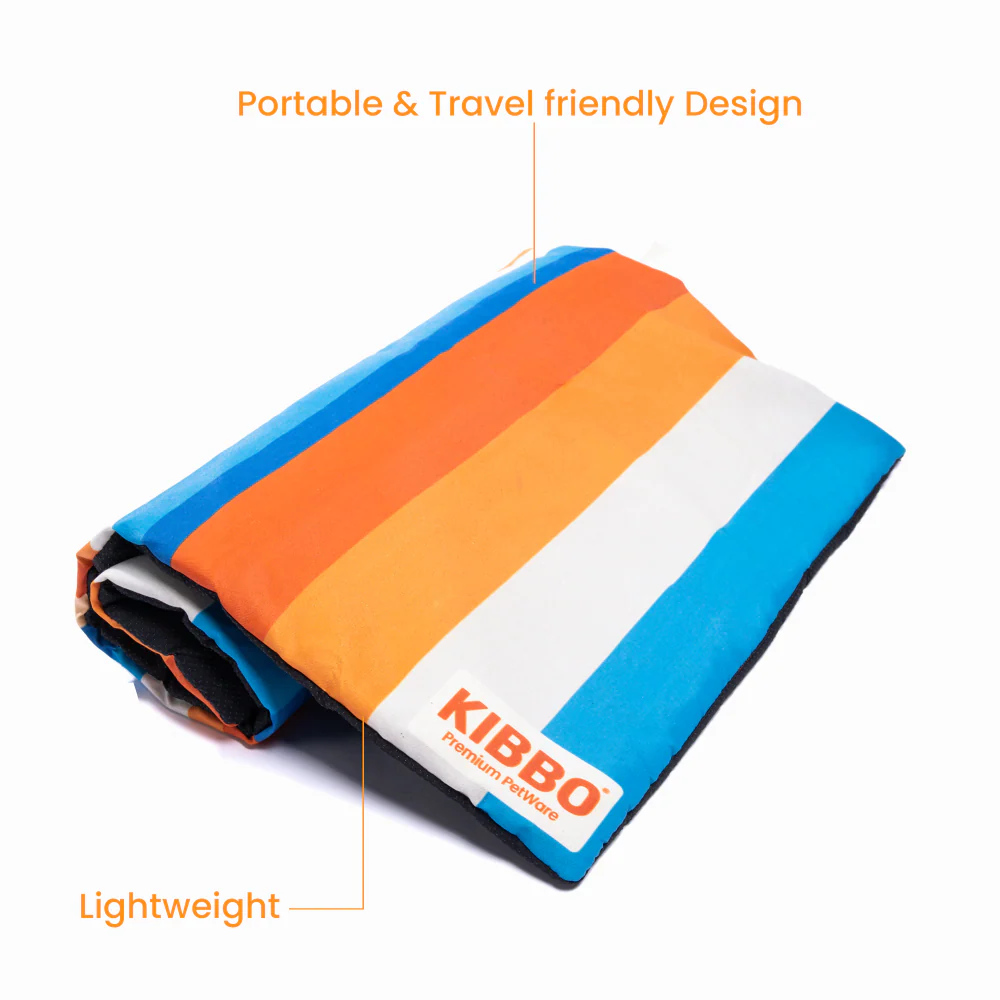 Kibbo Lightweight and Portable Mats for Dogs and Cats (Orange/Blue) - Image 4
