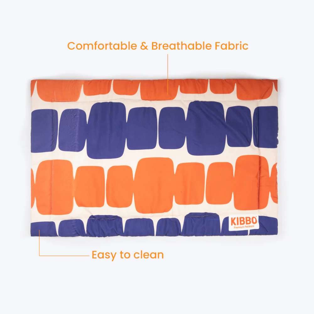 Kibbo Lightweight and Portable Mats for Dogs and Cats (Orange/Blue) - Image 4