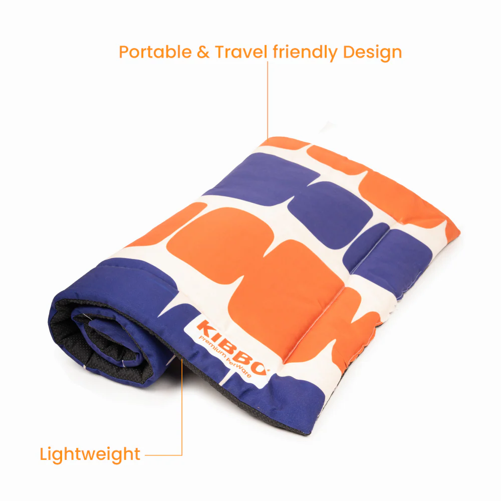 Kibbo Lightweight and Portable Mats for Dogs and Cats (Orange/Blue) - Image 5