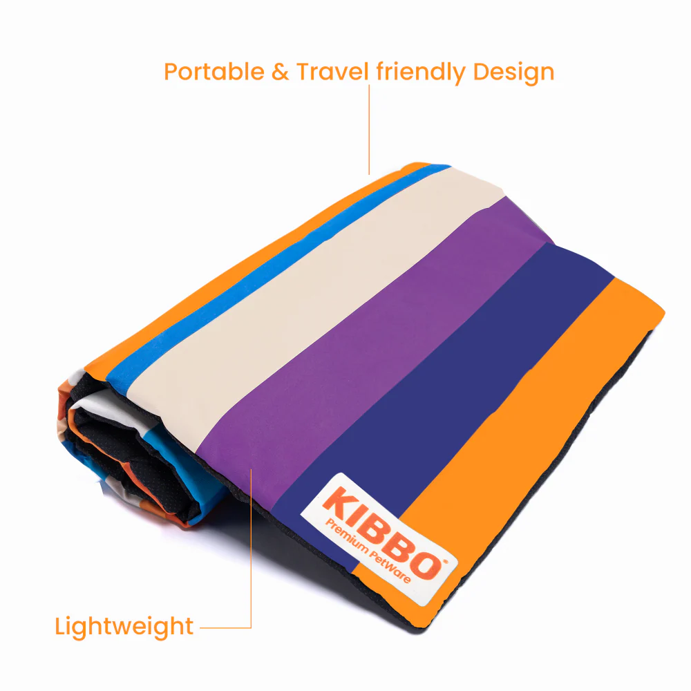 Kibbo Lightweight and Portable Mats for Dogs and Cats (Orange/Purple) - Image 3