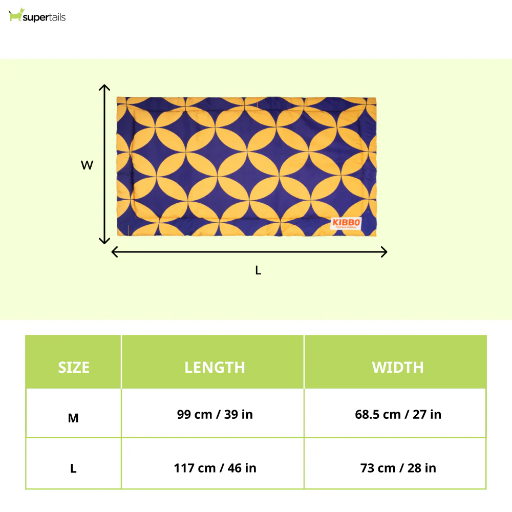 Kibbo Lightweight and Portable Mats for Dogs and Cats (Yellow & Purple) - Image 3