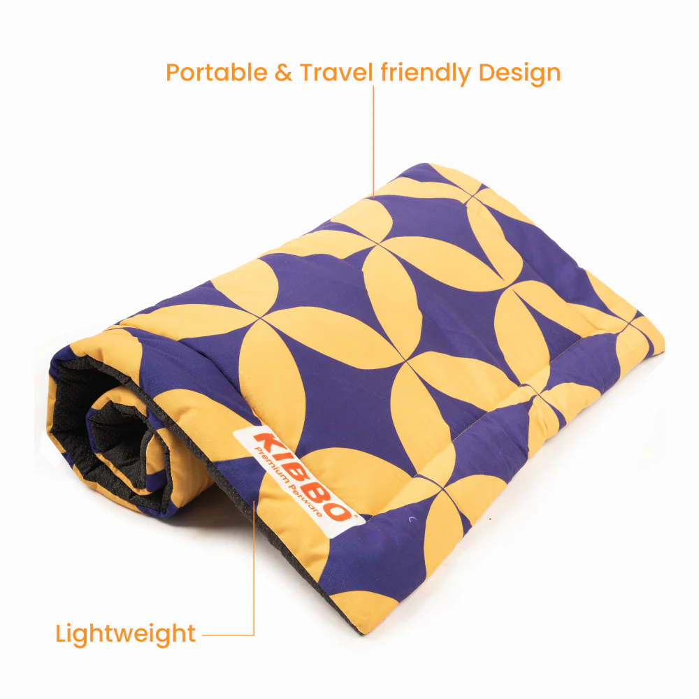 Kibbo Lightweight and Portable Mats for Dogs and Cats (Yellow & Purple) - Image 7
