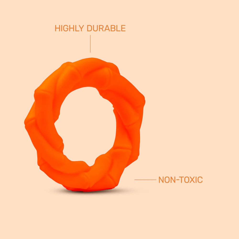 Kibbo Non Toxic Knotted Rubber Ring Chew Toy for Dogs and Cat (Orange) - Image 4