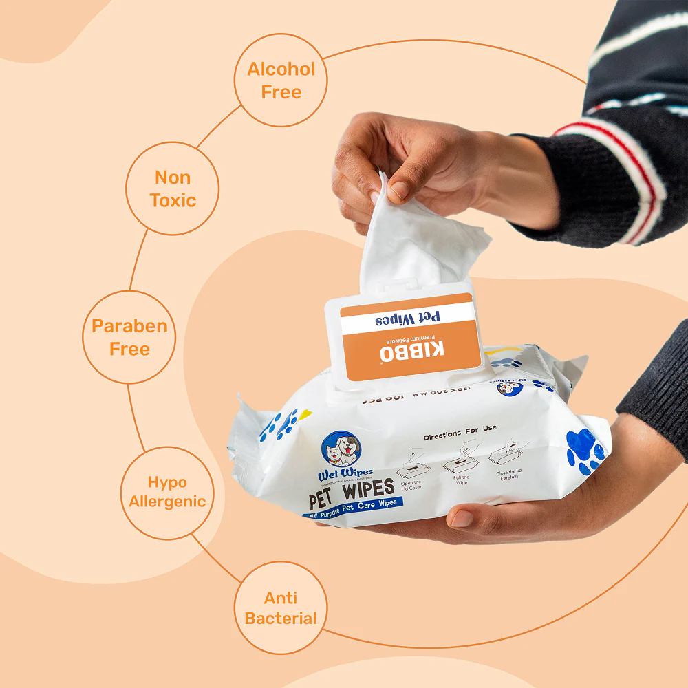 Kibbo Paraben Free and Non Toxic Wipes for Dogs and Cats - Image 4
