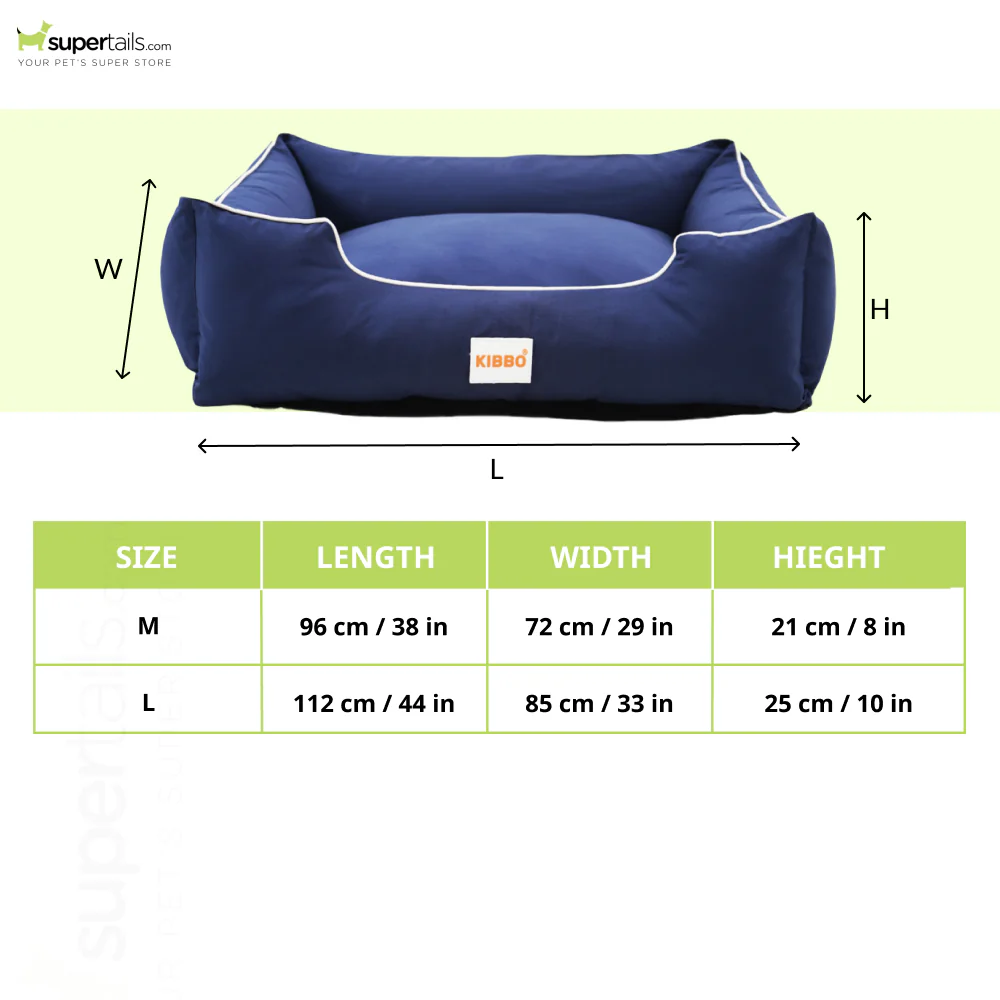 Kibbo Pet Bed with Chew Proof and Water Repellent Fabric For Dogs and Cats  (Blue) - Image 2