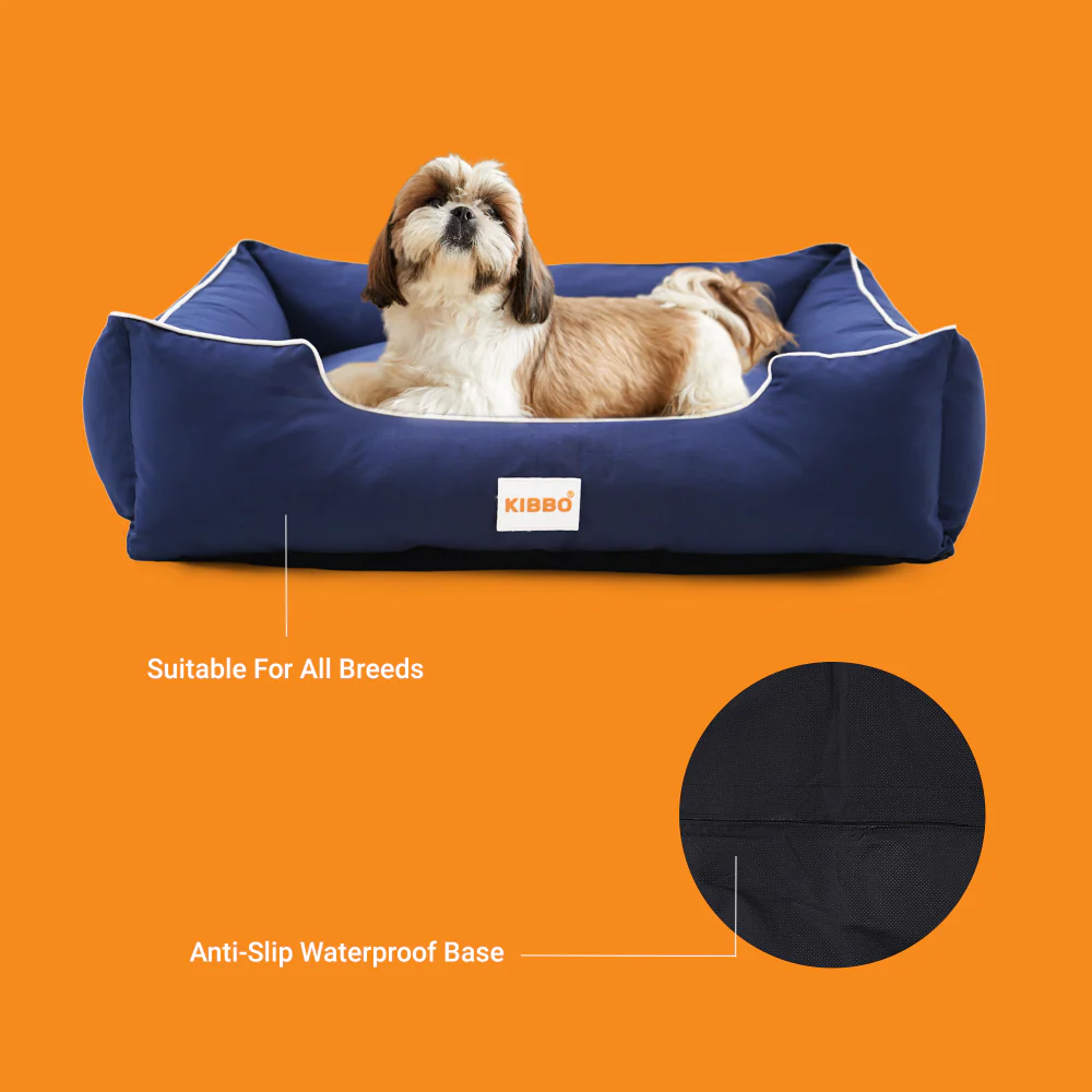 Kibbo Pet Bed with Chew Proof and Water Repellent Fabric For Dogs and Cats  (Blue) - Image 3