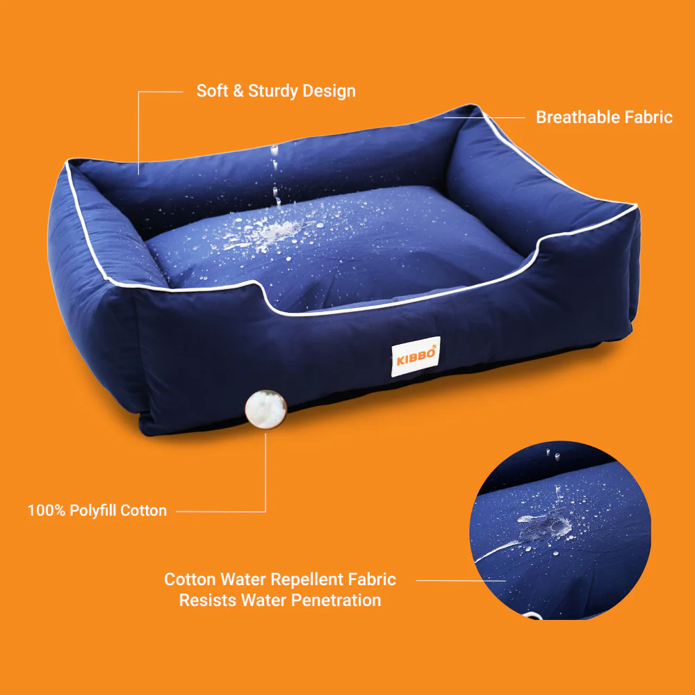 Kibbo Pet Bed with Chew Proof and Water Repellent Fabric For Dogs and Cats  (Blue) - Image 5