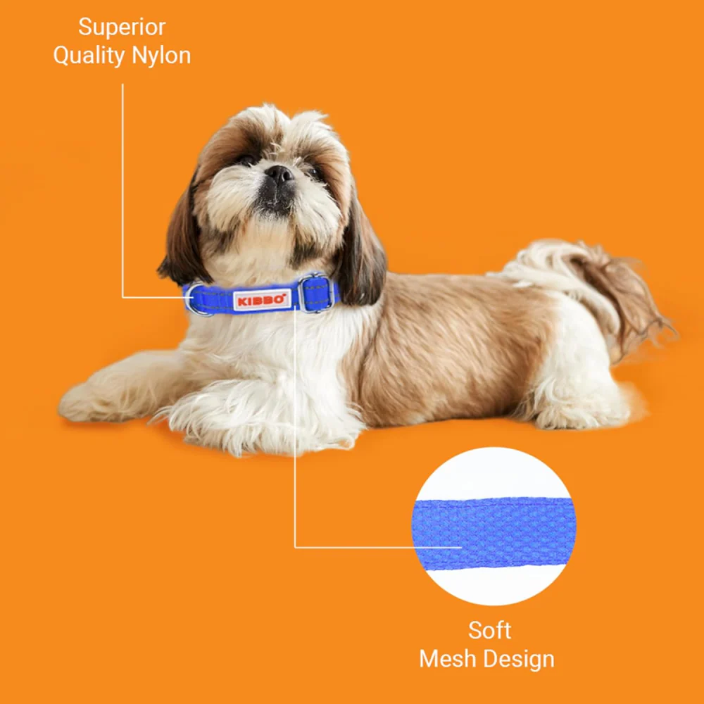Kibbo Premium Reflective Padded With Soft Mesh Padding & Adjustable Design Collar for Dogs (Orange) - Image 3