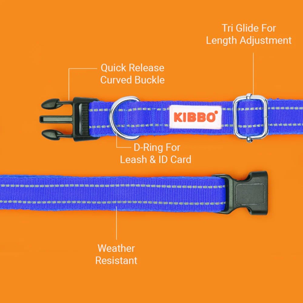 Kibbo Premium Reflective Padded With Soft Mesh Padding & Adjustable Design Collar for Dogs (Orange) - Image 4