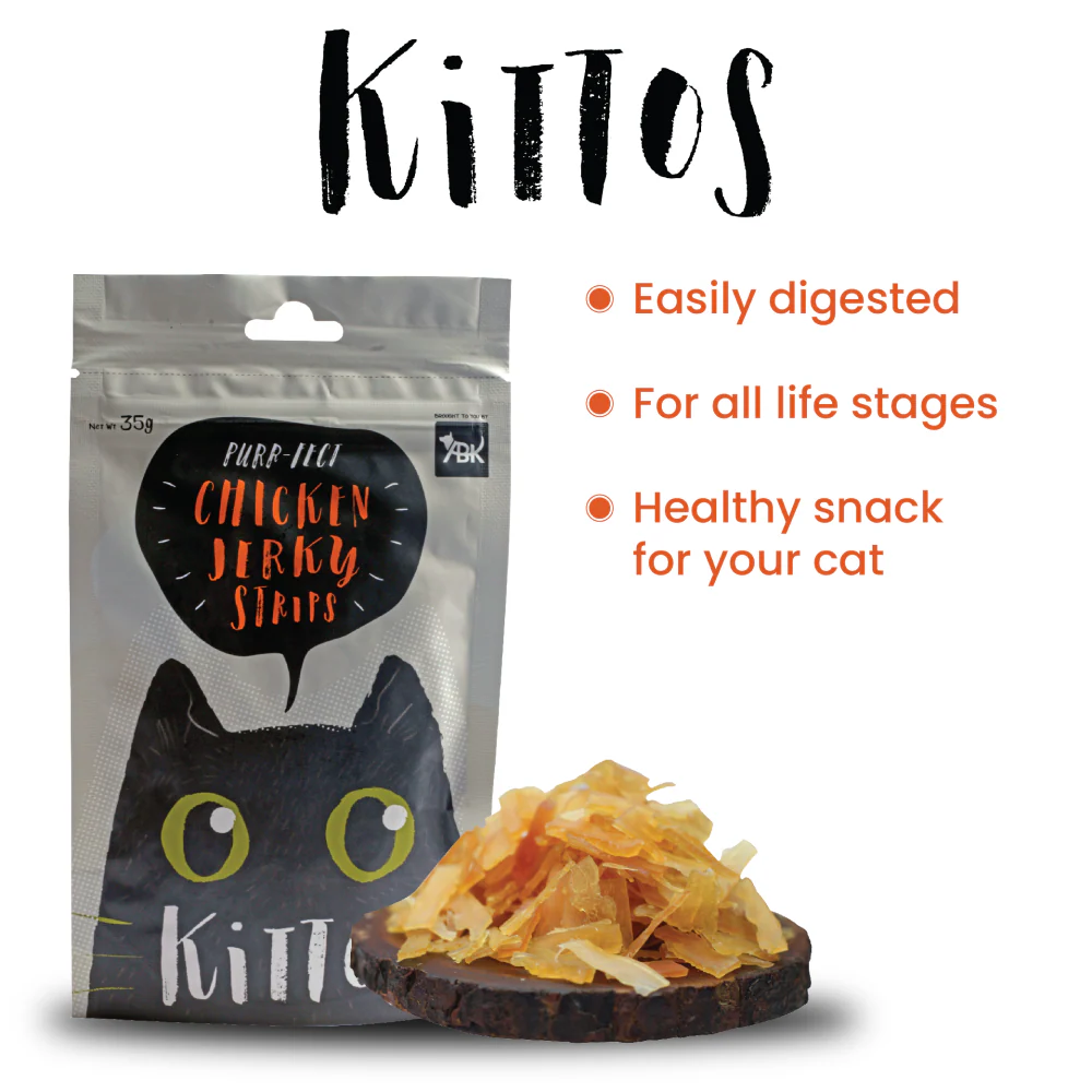 Kittos Purr Fect Chicken Jerky Strips Cat Treats - Image 4