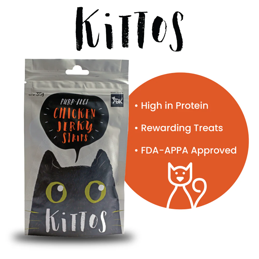 Kittos Purr Fect Chicken Jerky Strips Cat Treats - Image 5